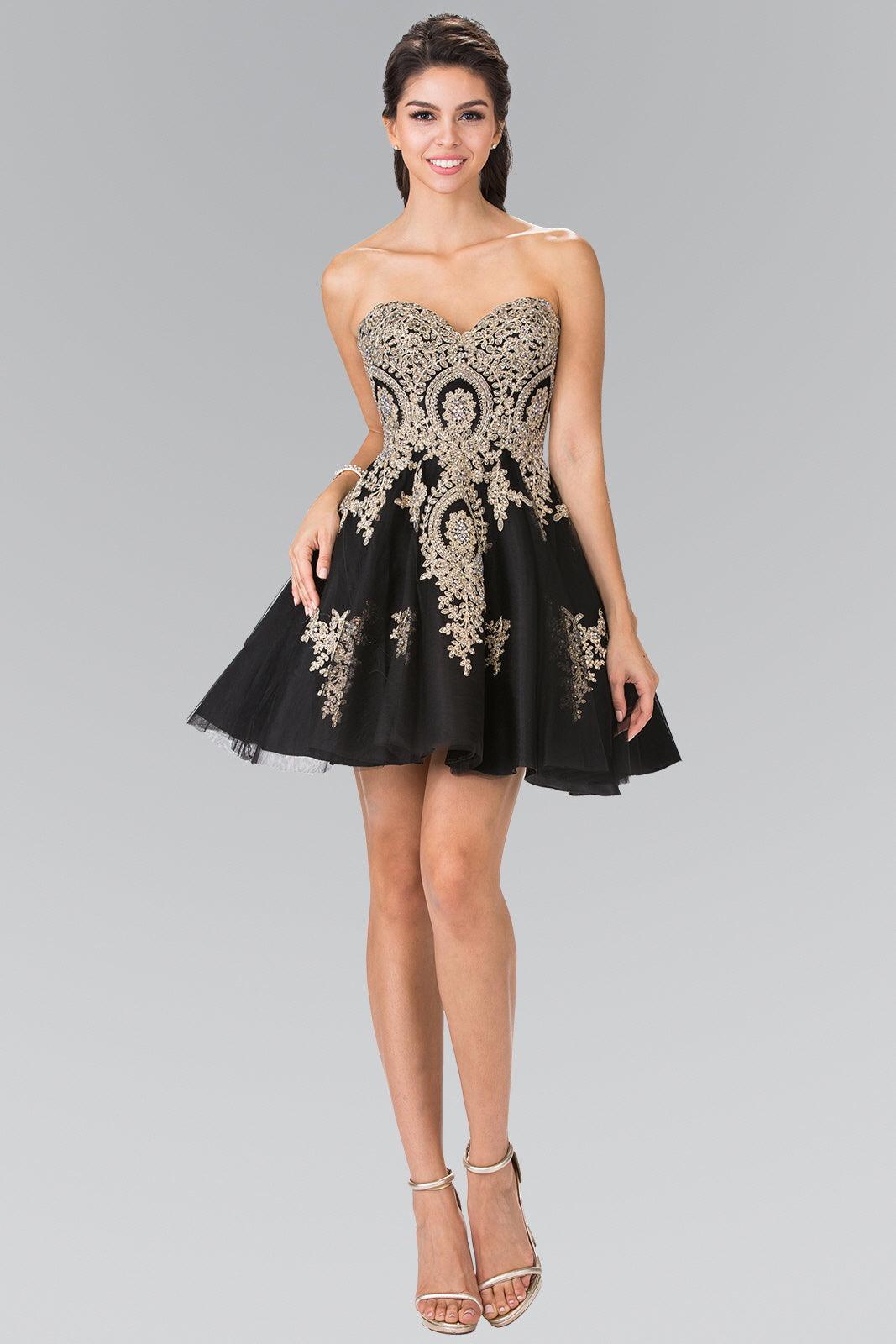 Homecoming Short Strapless Prom Cocktail Dress - The Dress Outlet