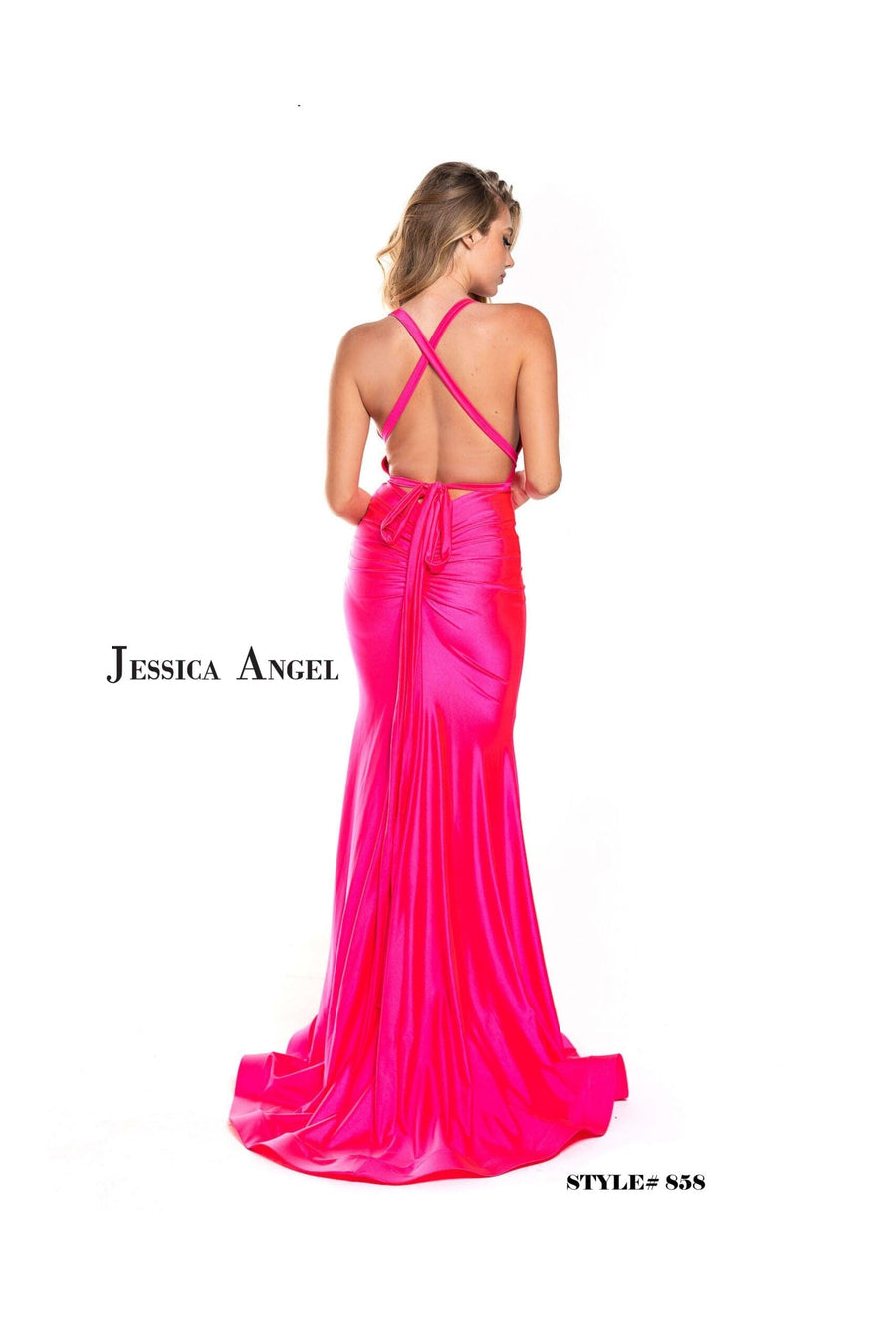 Jessica Angel Long Formal Fitted Dress 858 - The Dress Outlet
