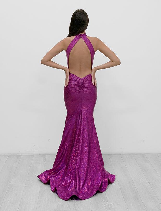 Jessica Angel Long Halter Formal Prom Dress 932 - The Dress Outlet