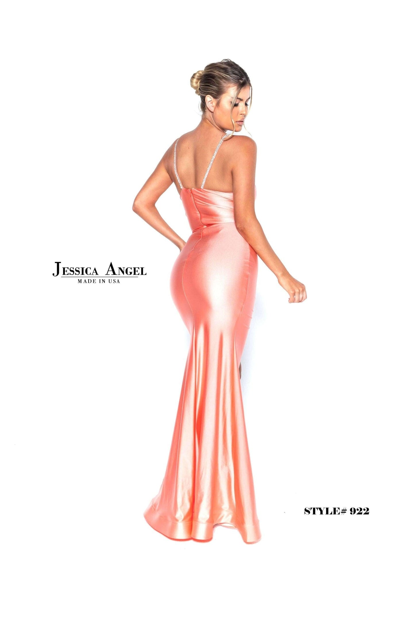 Jessica Angel Spaghetti Strap Long Formal Dress 922 - The Dress Outlet