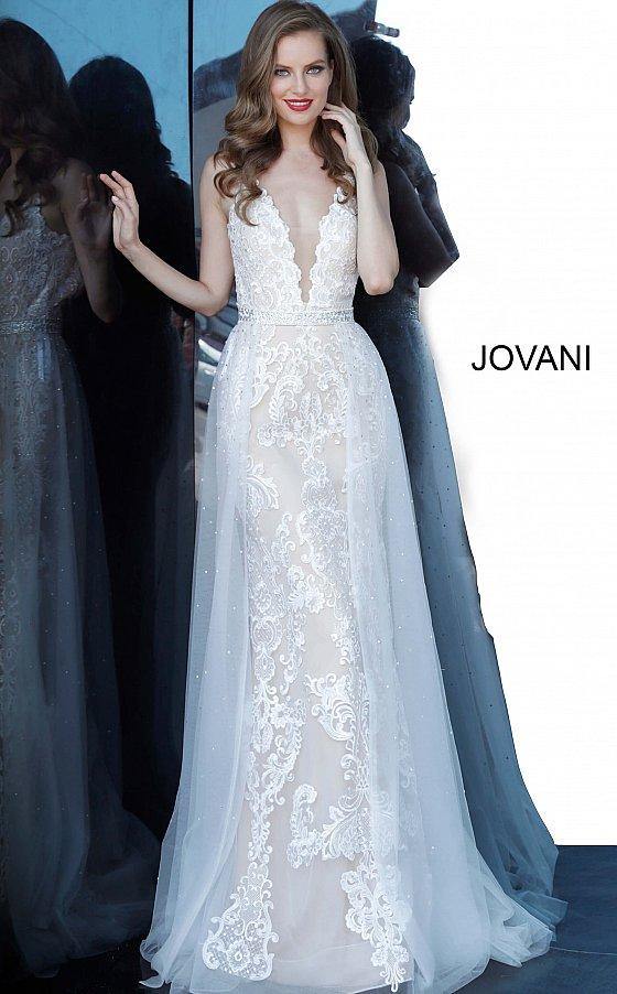JVN By Jovani Wedding Long Dress JVN59345 - The Dress Outlet Jovani