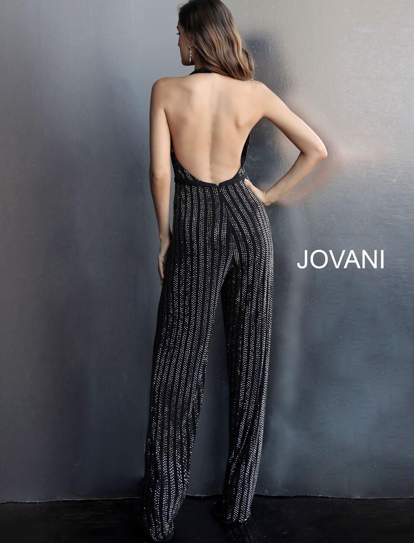 Jovani Beaded Prom Jumpsuit JVN65051 - The Dress Outlet