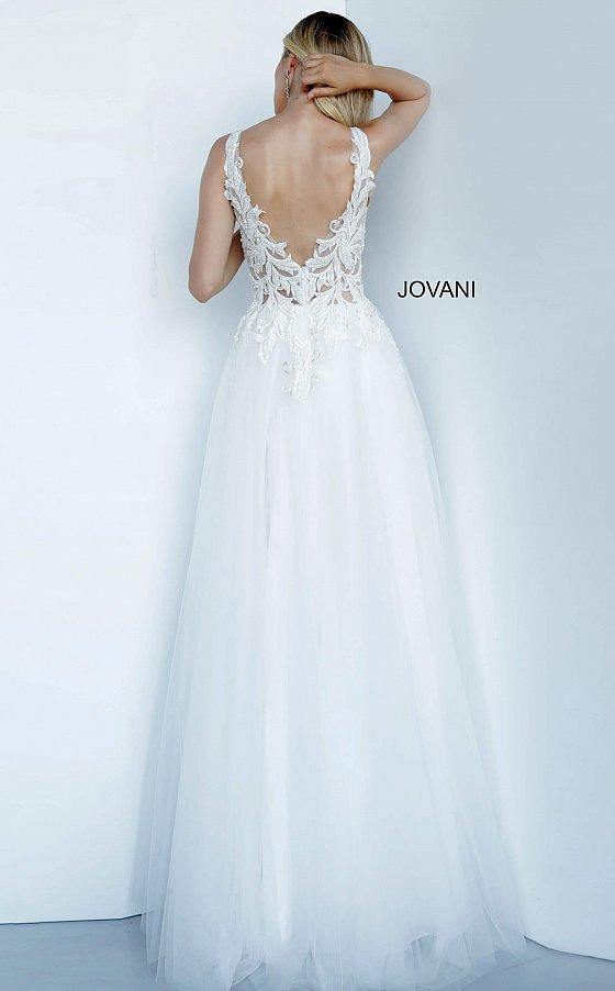 JVN By Jovani Simple Wedding Long Gown JVN67425 - The Dress Outlet Jovani