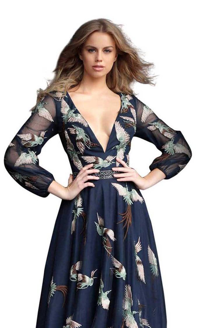 Jovani Formal Long Print Dress 55717 - The Dress Outlet