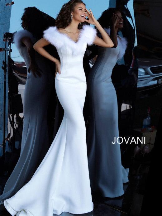 Jovani Long Formal Off Shoulder Evening Dress 63884 - The Dress Outlet