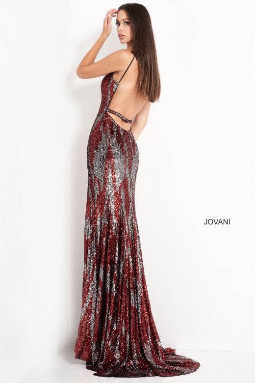 Jovani Long Formal Spaghetti Strap Prom Dress 04428 - The Dress Outlet