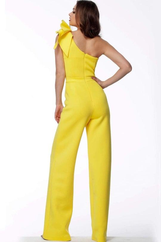 Jovani One Shoulder Pantsuit 68599 - The Dress Outlet