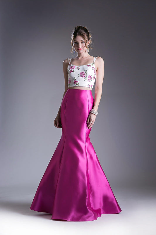 فستان طويل للحفلات الراقصة من قطعتين من LaDivine KC1737