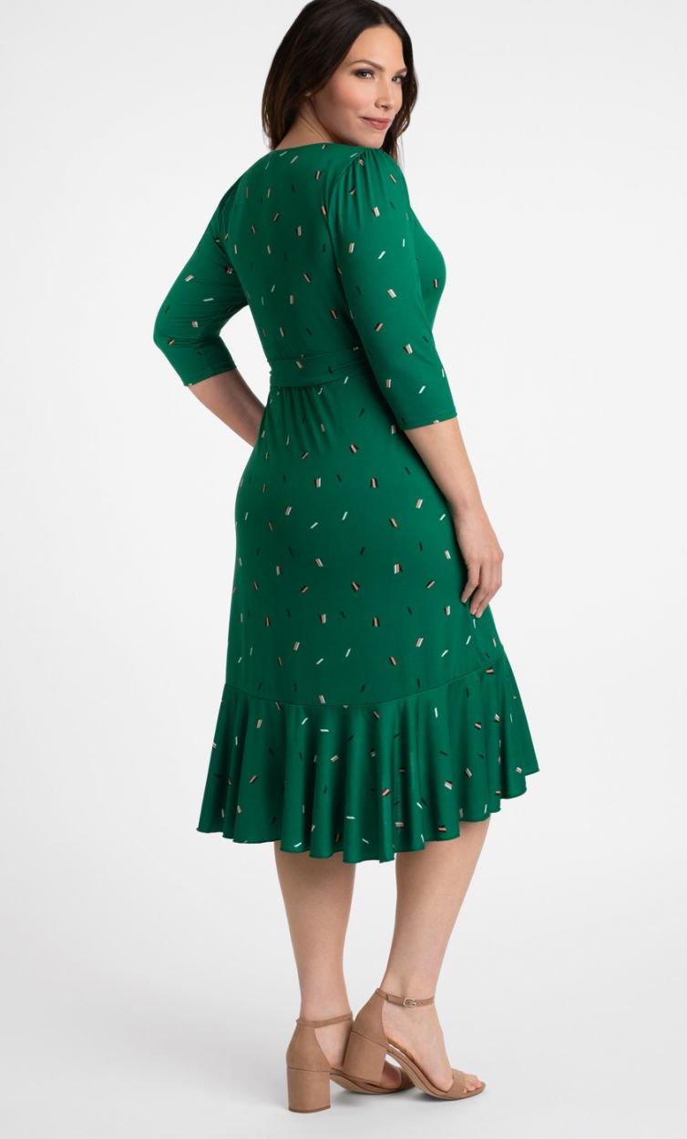 Kiyonna Flirty Flounce Wrap Dress - The Dress Outlet Kiyonna