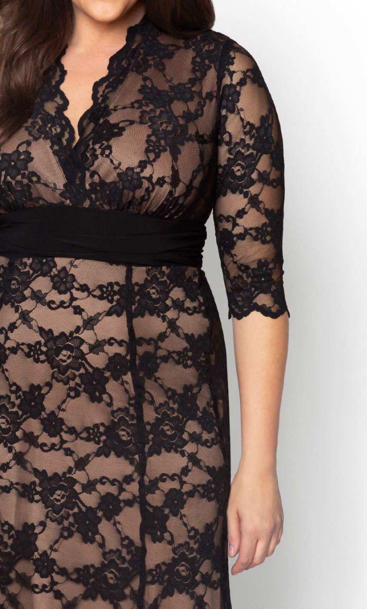 Kiyonna Screen Siren Lace Long Dress - The Dress Outlet Kiyonna