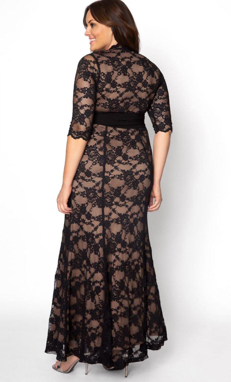 Kiyonna Screen Siren Lace Long Dress - The Dress Outlet Kiyonna
