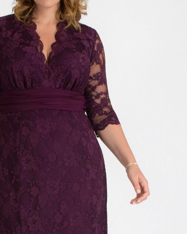 Kiyonna Screen Siren Lace Long Dress - The Dress Outlet