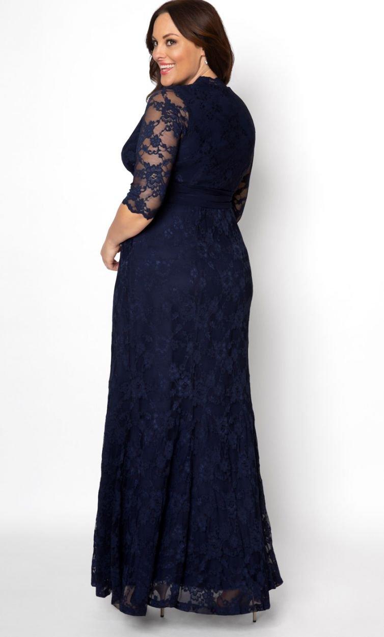 Kiyonna Screen Siren Lace Long Dress - The Dress Outlet Kiyonna