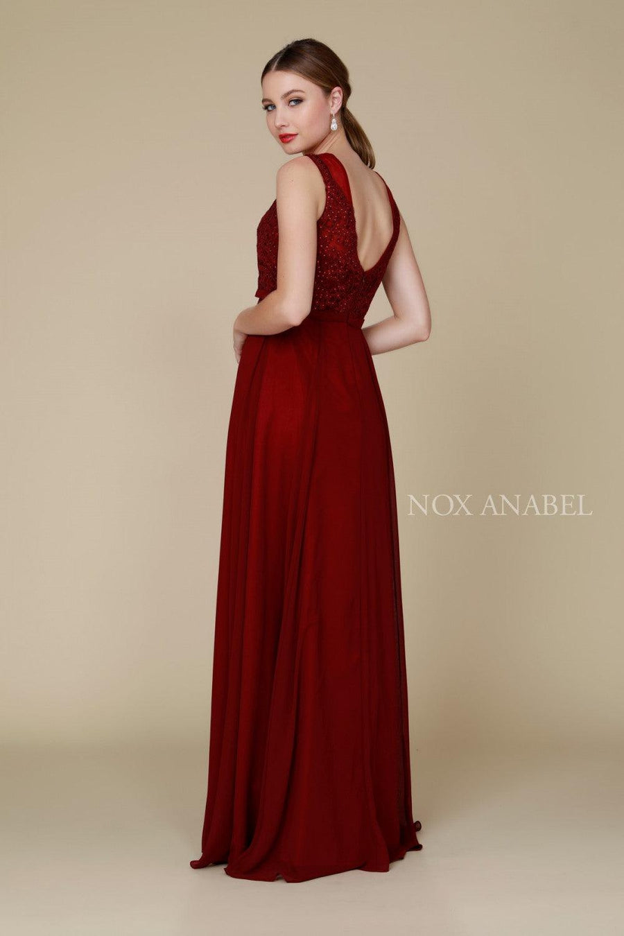 Long Formal Bridesmaid Prom Dress - The Dress Outlet Nox Anabel