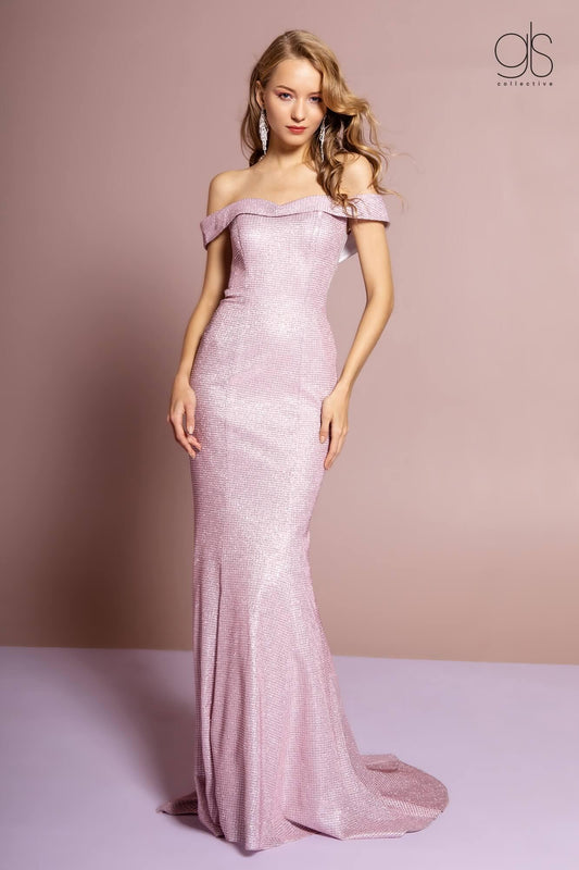 Long Formal Off Shoulder Prom Dress - The Dress Outlet Elizabeth K