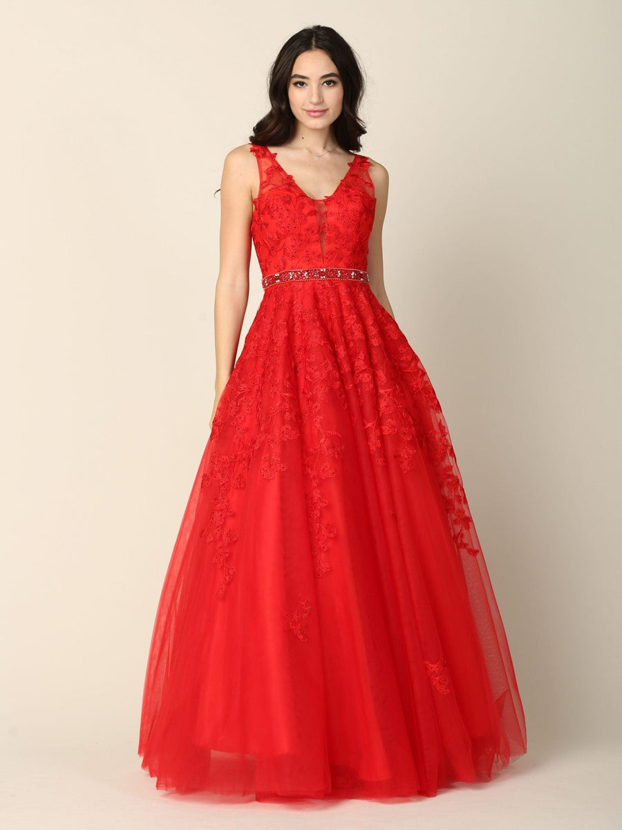Long Formal Sleeveless Prom Ball Gown - The Dress Outlet