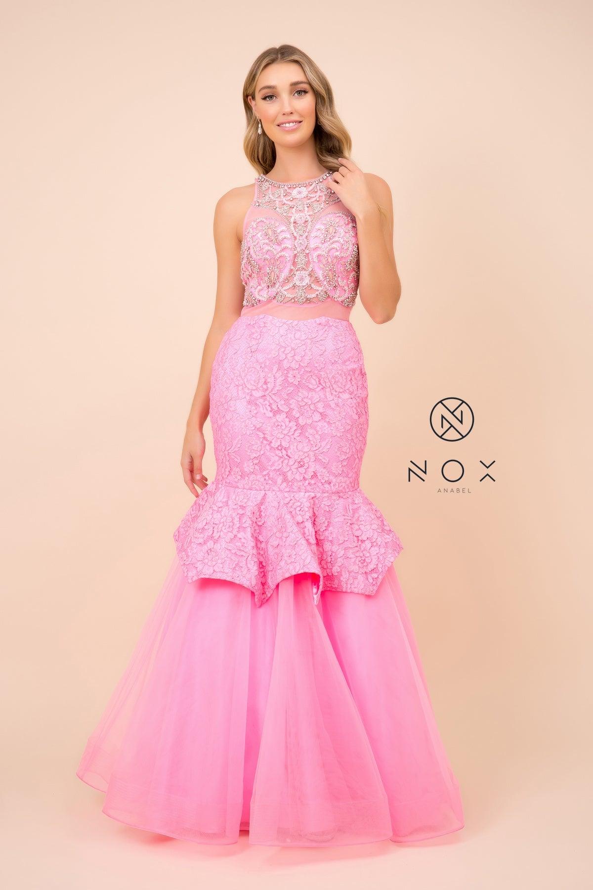 Long Prom Formal Dress Mermaid Evening Gown - The Dress Outlet Nox Anabel