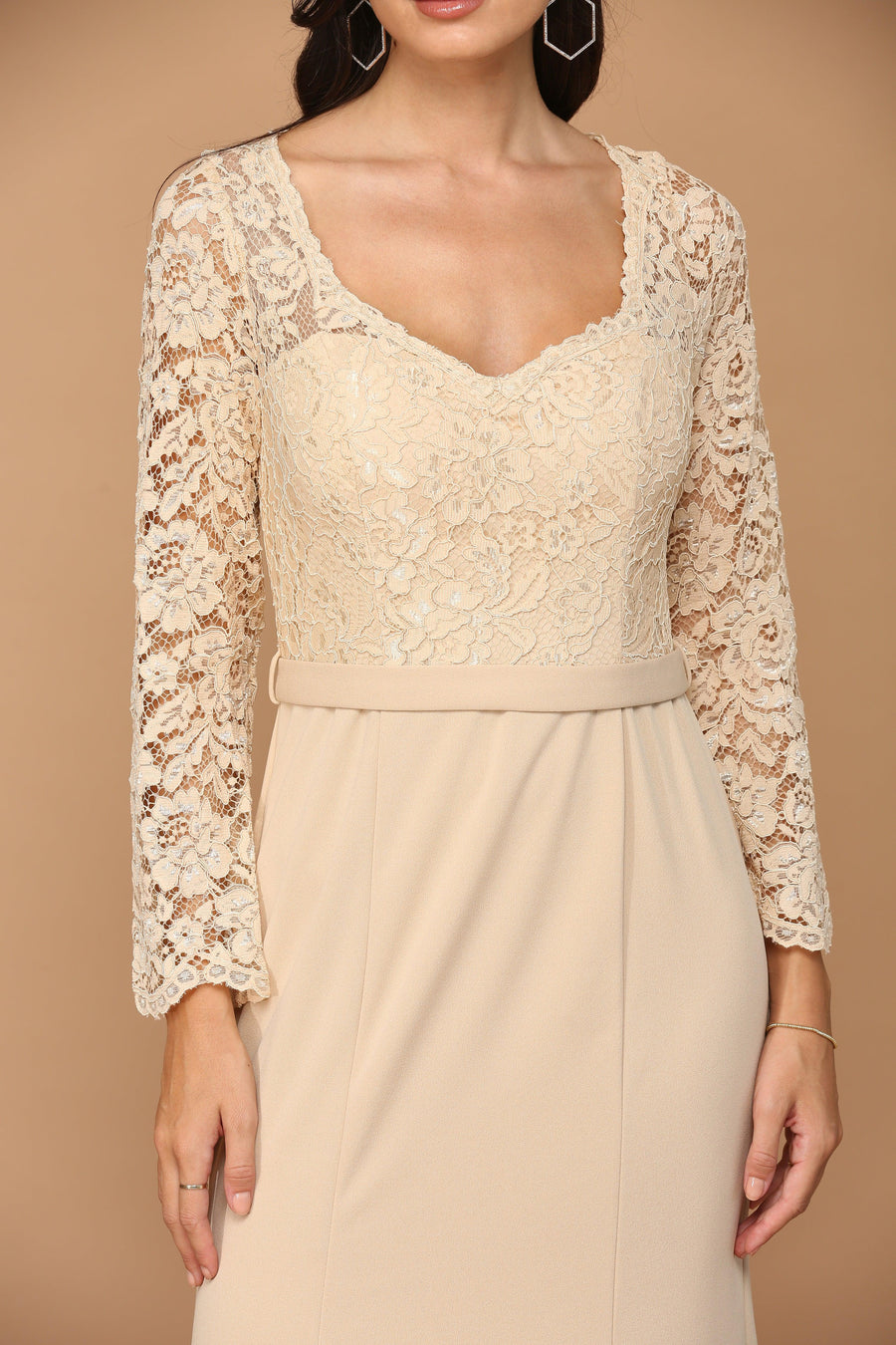 Long Sleeve Mother of the Bride Formal Dress