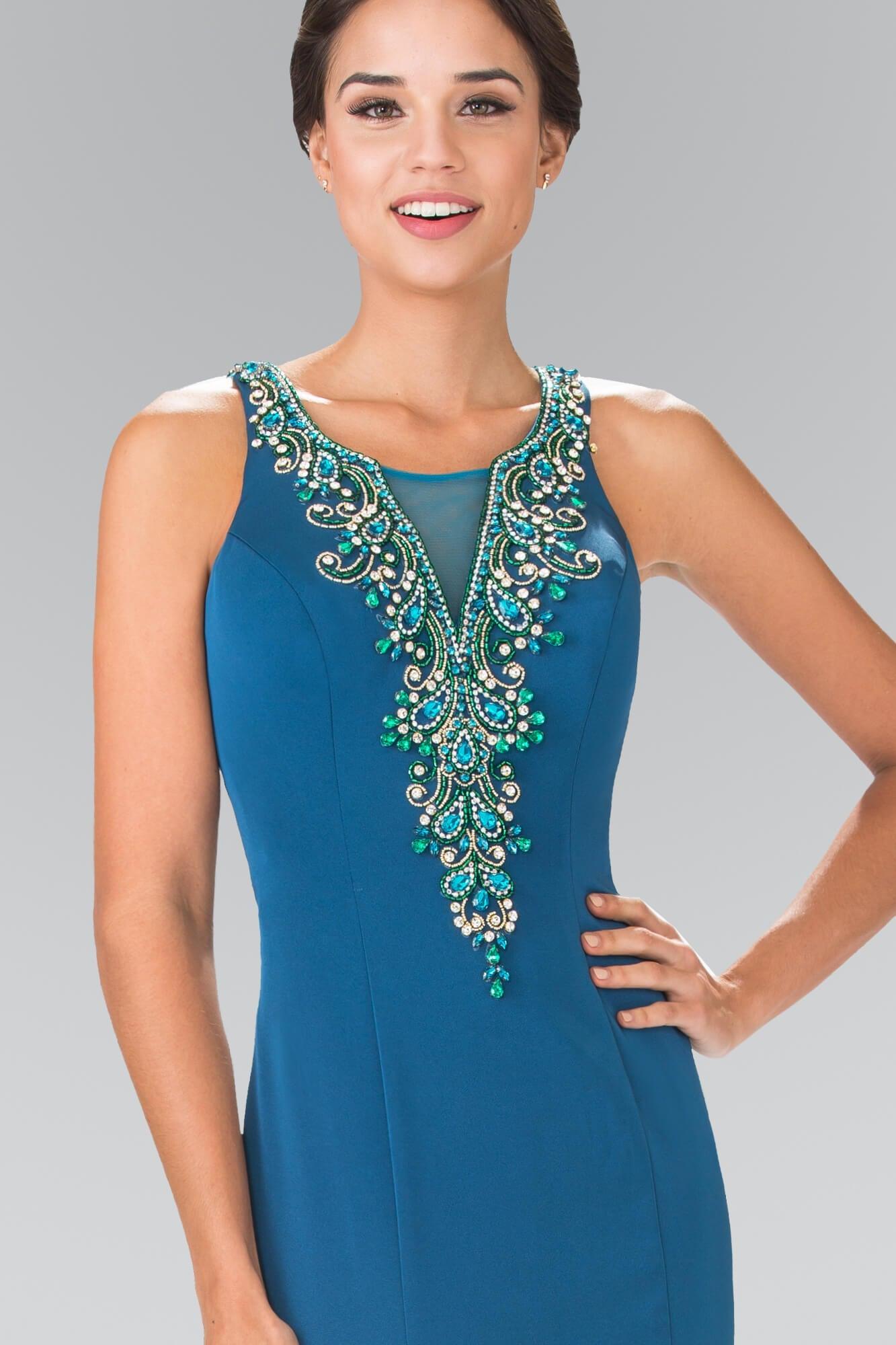 Long Sleeveless Formal Evening Prom Dress - The Dress Outlet Elizabeth K