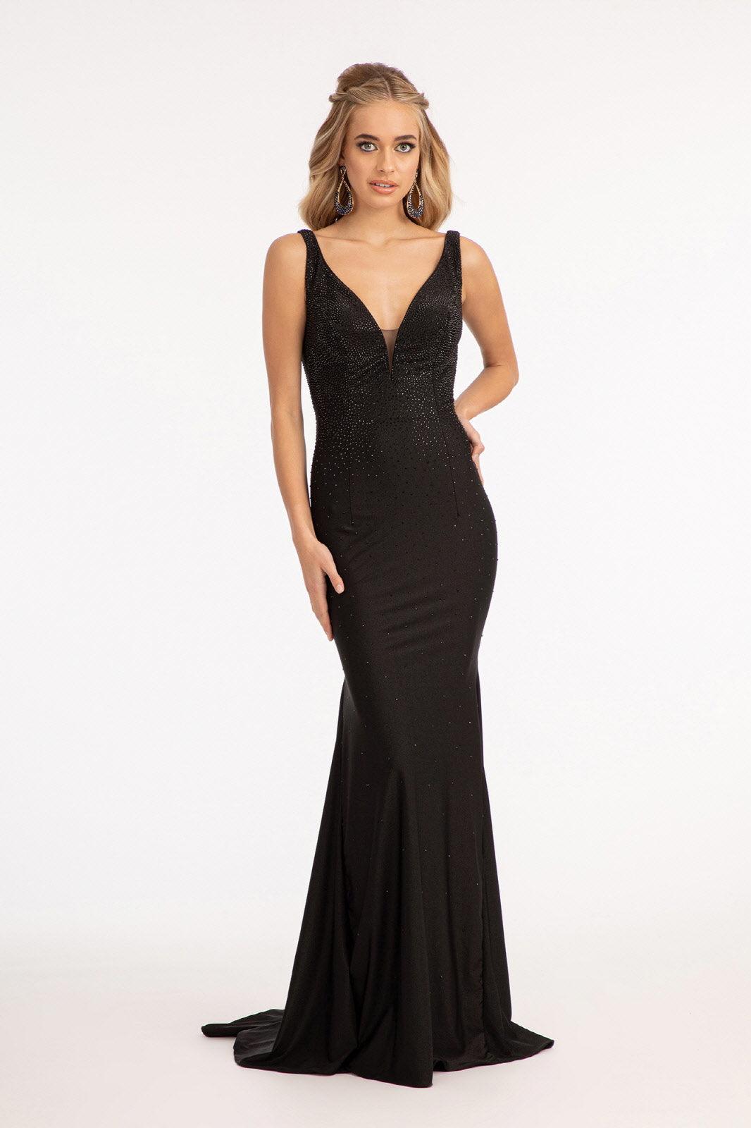 Long Sleeveless Formal Mermaid Fit Prom Dress - The Dress Outlet