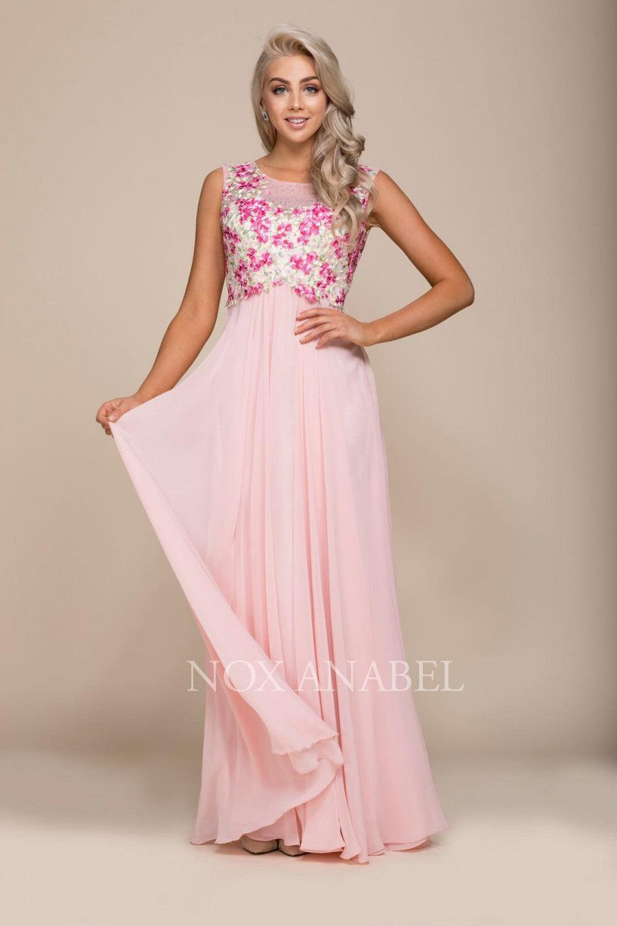 Long Sleeveless Prom Dress Formal - The Dress Outlet Nox Anabel