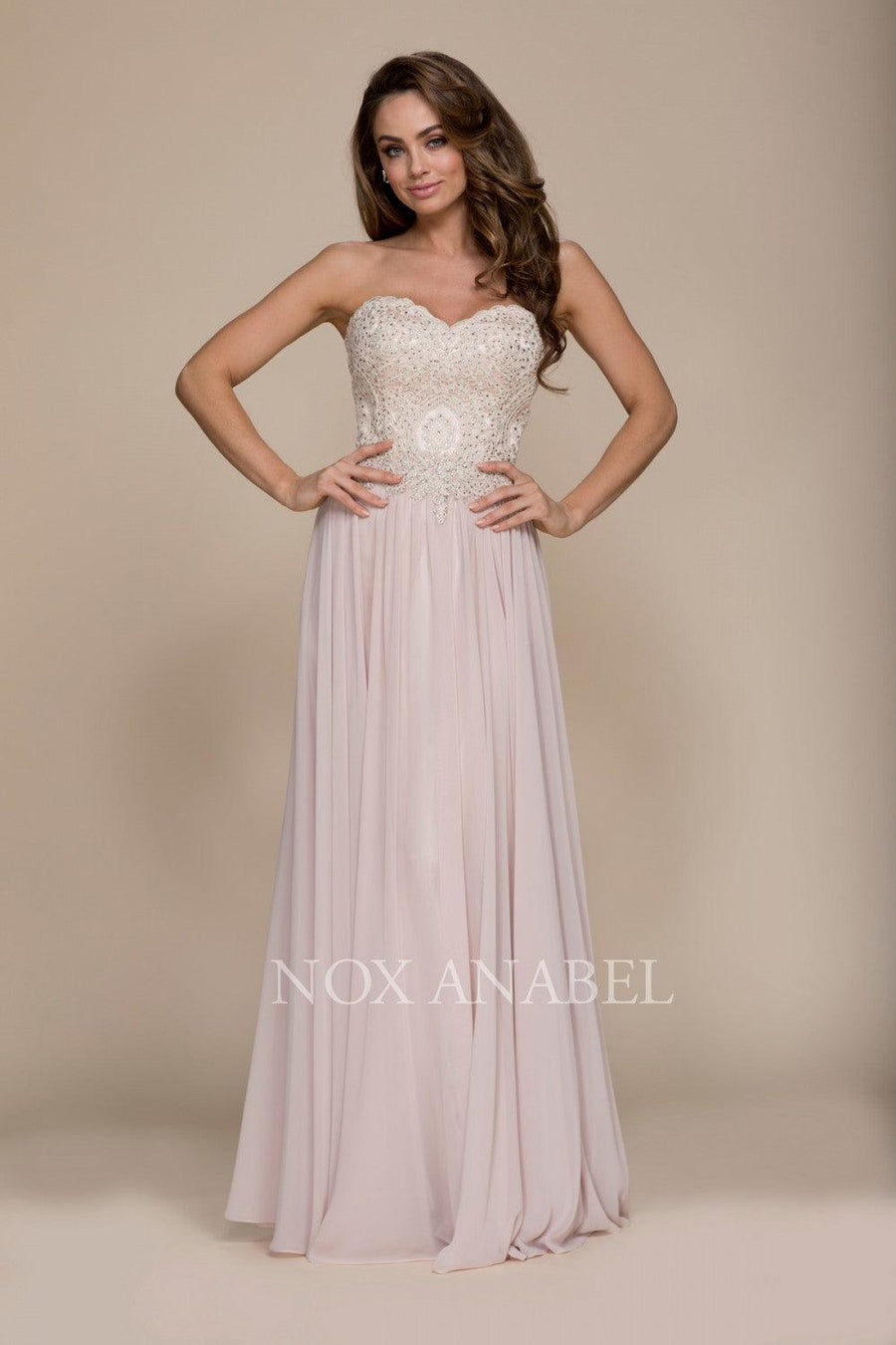 Long Strapless Sweetheart Corset Back Prom Dress Sale - The Dress Outlet