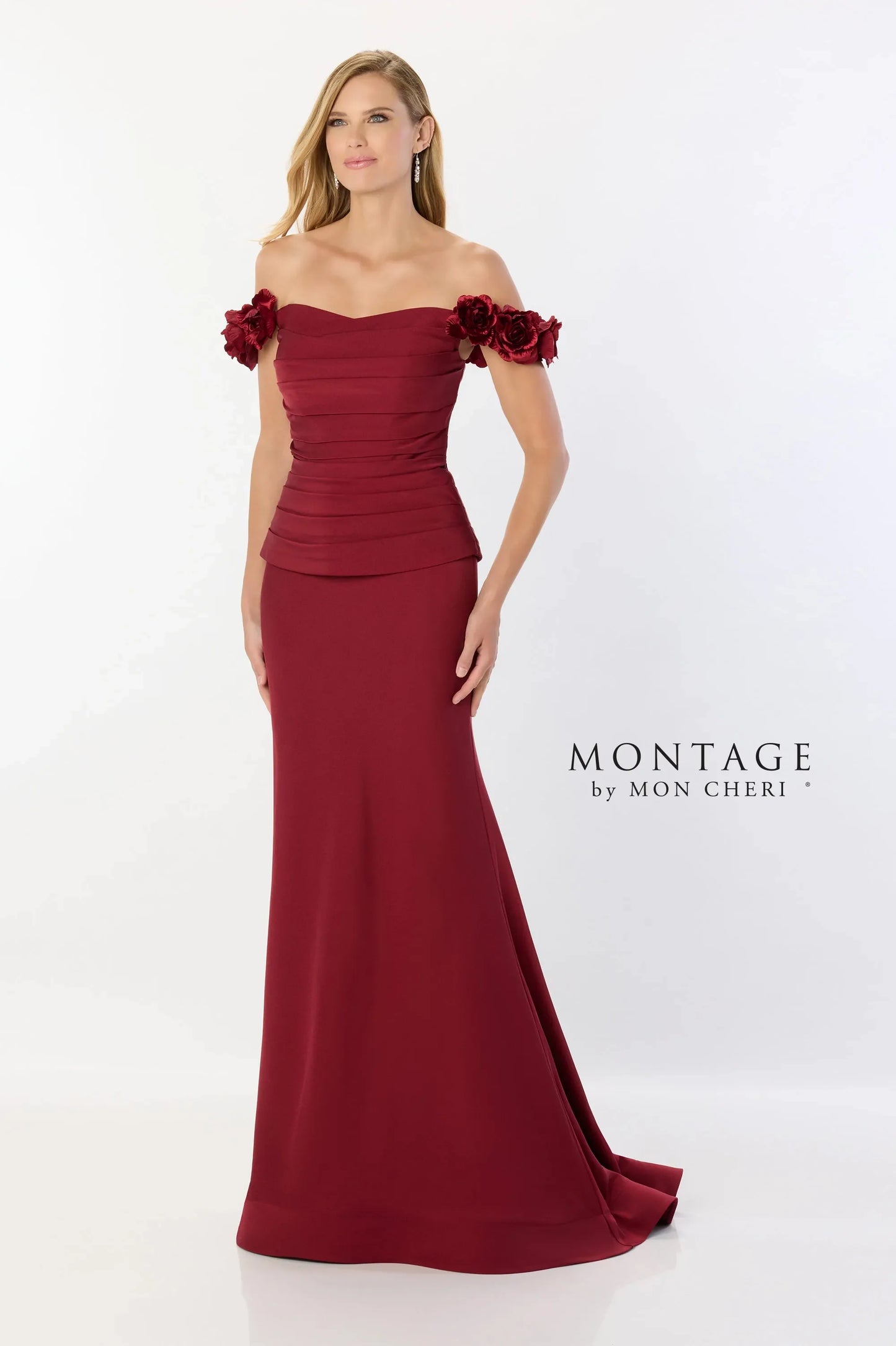 Formal Dresses Pleated Long Formal Mermaid Evening Dress Wine