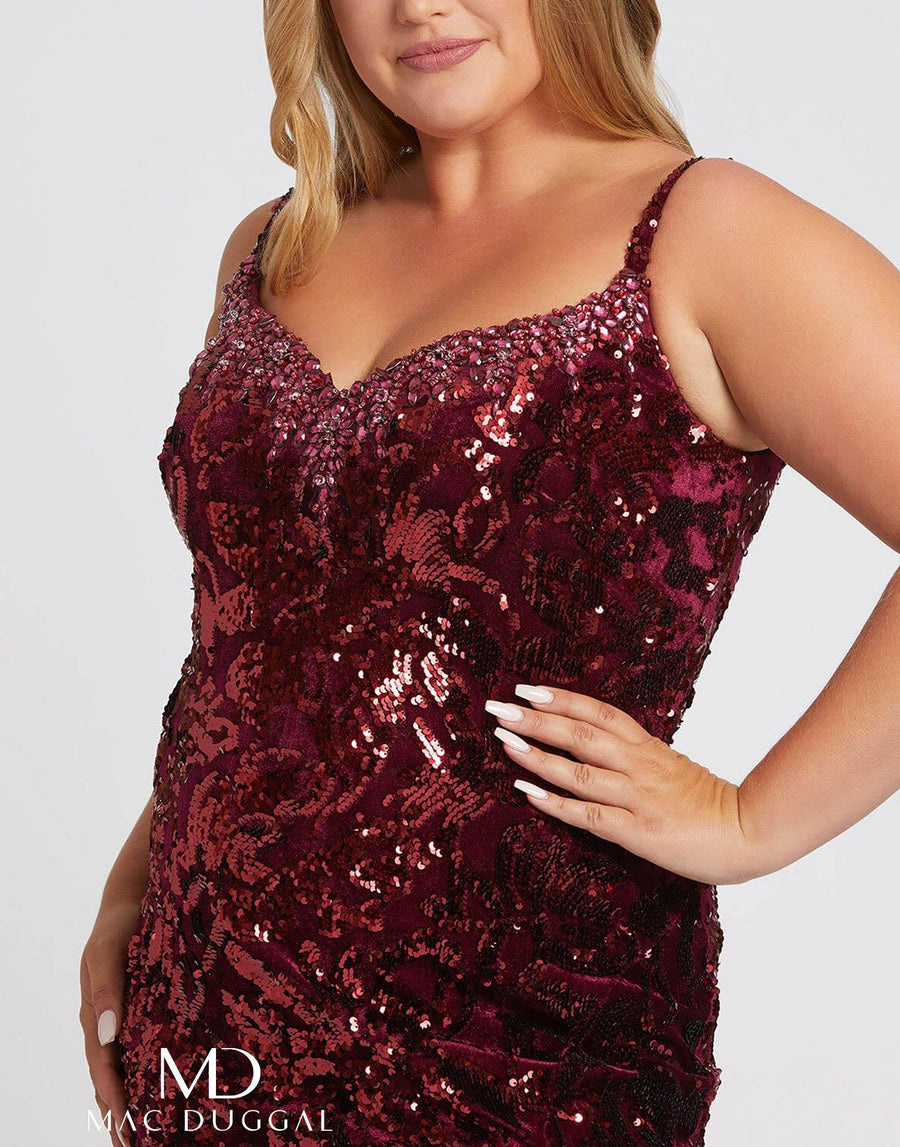 Mac Duggal Fabulous Long Plus Size Dress 77562F - The Dress Outlet