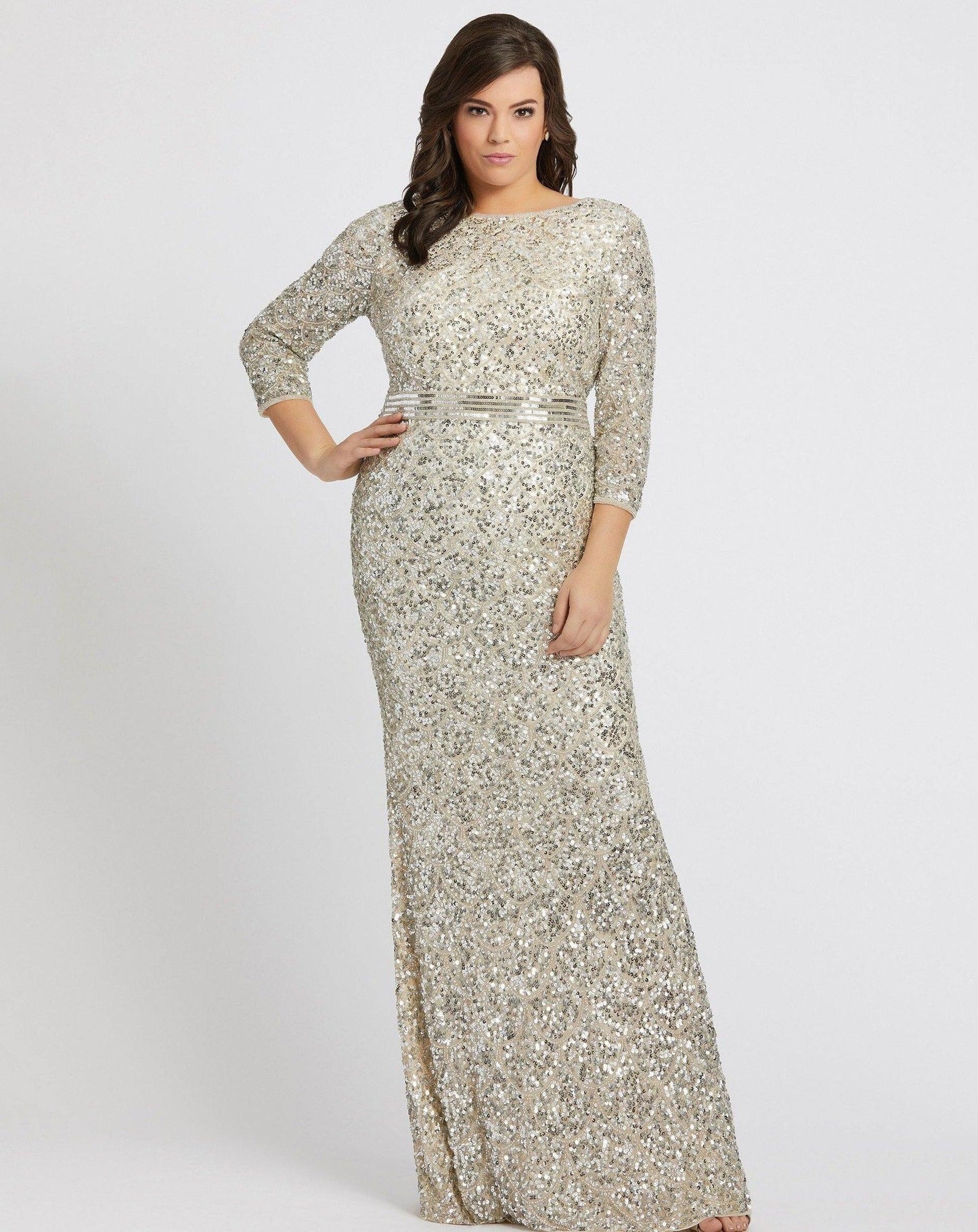 Mac Duggal Fabulouss Plus Size Long Dress 5025 - The Dress Outlet