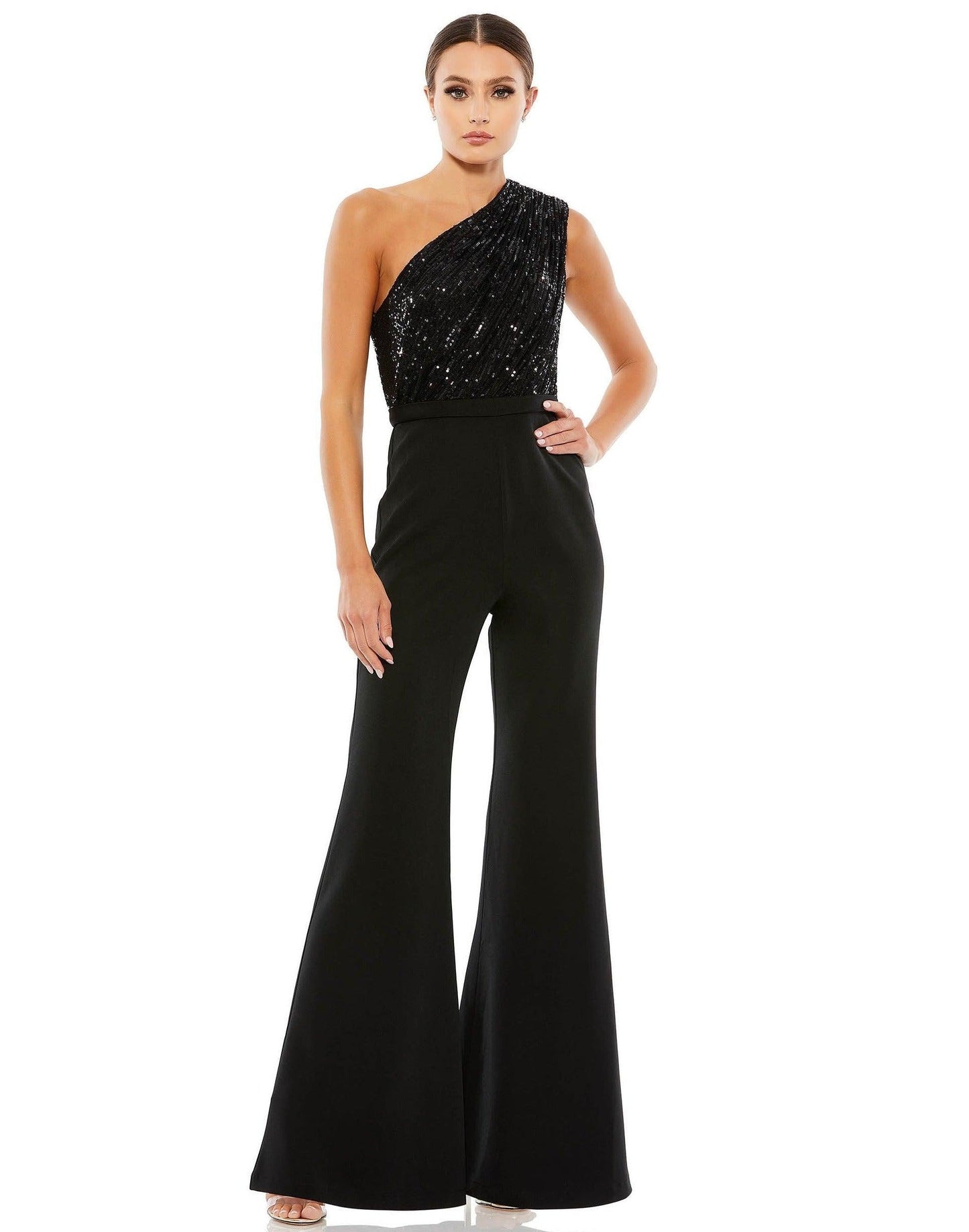Mac Duggal Formal One Shoulder Jumpsuit 26716 - The Dress Outlet