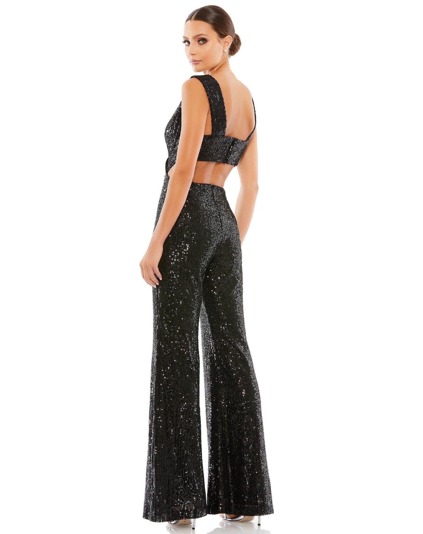 Jumpsuit Formal Sleeveless Sequin Jumpsuit Black