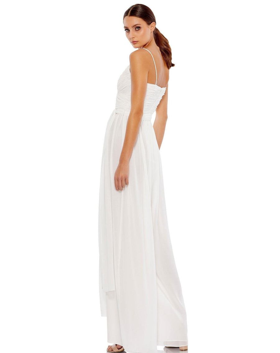Mac Duggal Chiffon Ruched Wide Leg Jumpsuit 2651 - The Dress Outlet