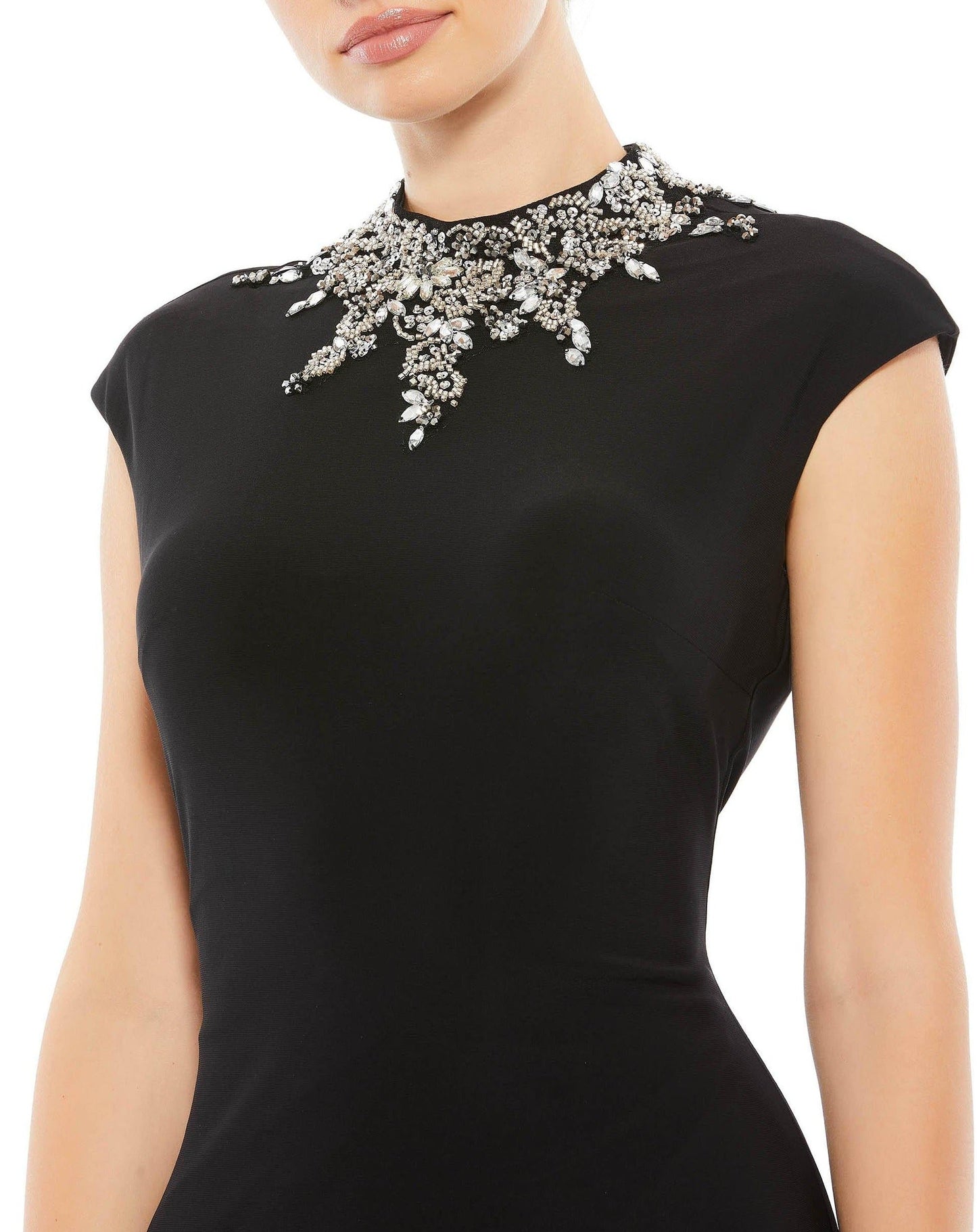 Mac Duggal Long Cap Sleeve Formal Prom Dress 41018 - The Dress Outlet