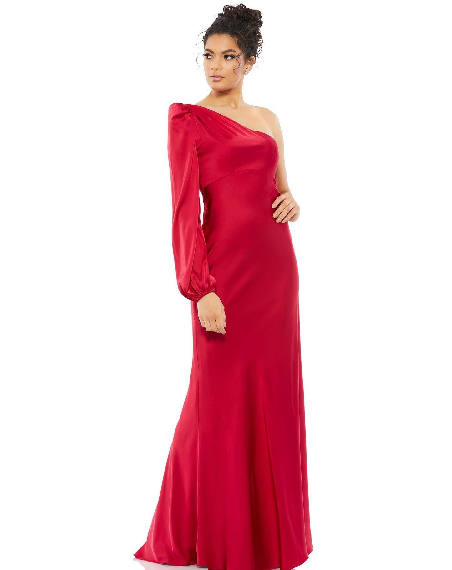 Mac Duggal Long Formal One Shoulder Dress 55401 - The Dress Outlet