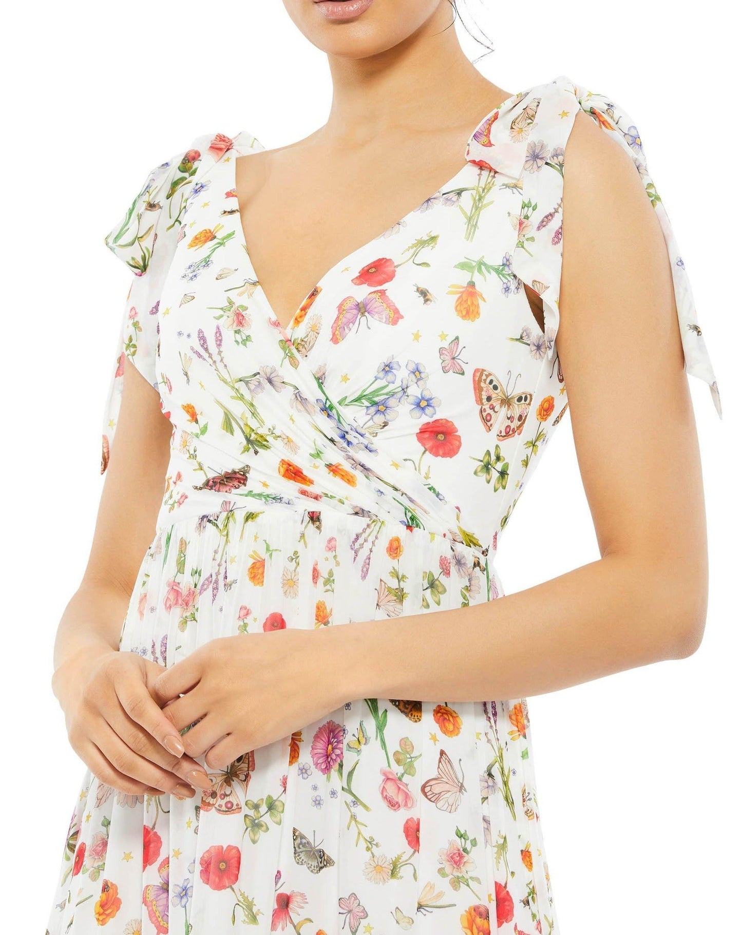 Mac Duggal Long Formal Sleeveless Floral Gown 55422 - The Dress Outlet