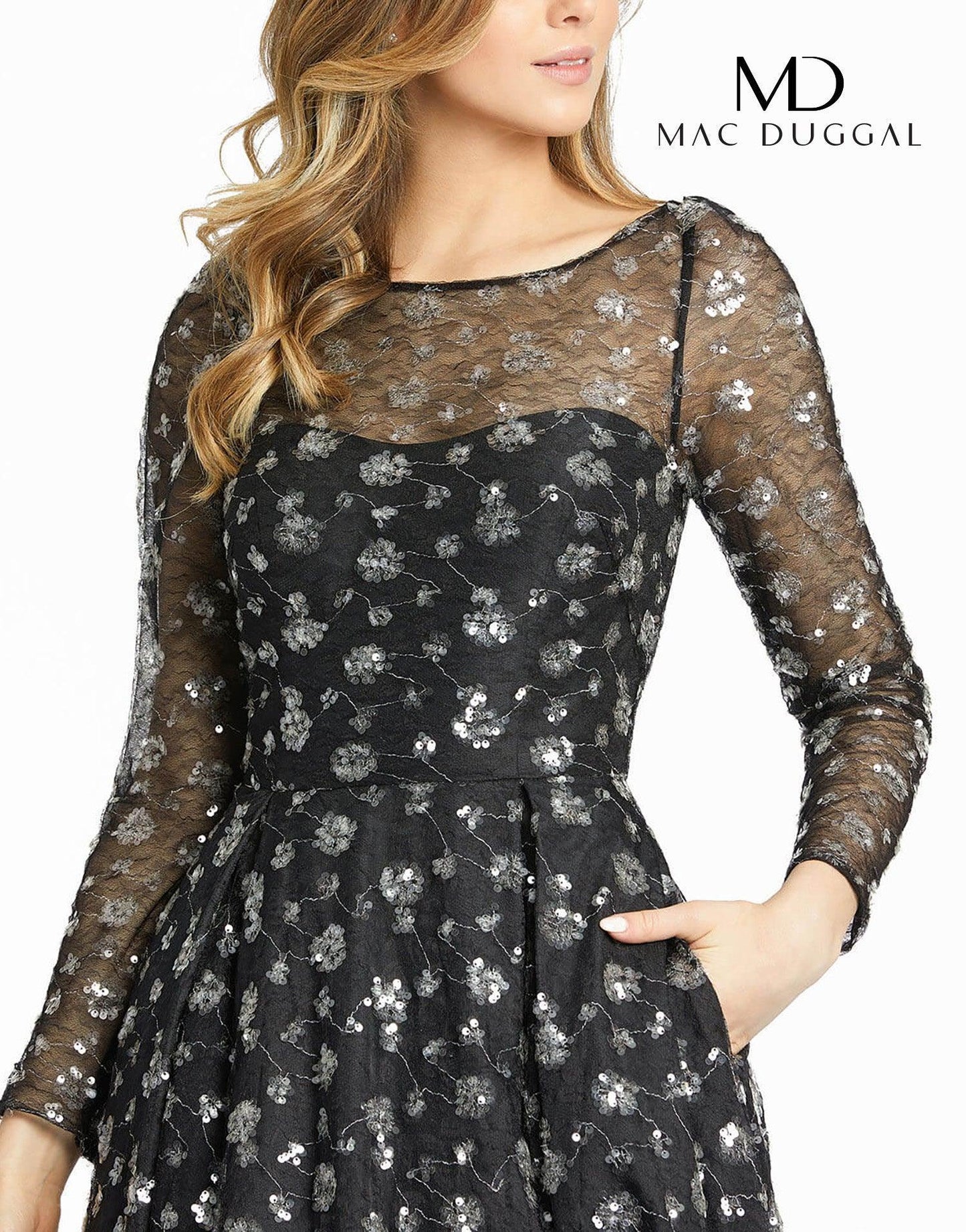 Mac Duggal Long Sleeve Formal Dress 12360 Sale - The Dress Outlet