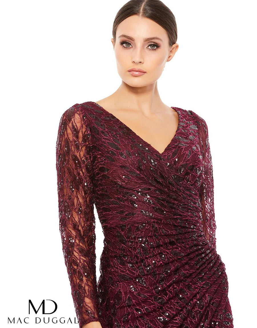 Mac Duggal Long Sleeve Formal Evening Dress 12412 - The Dress Outlet