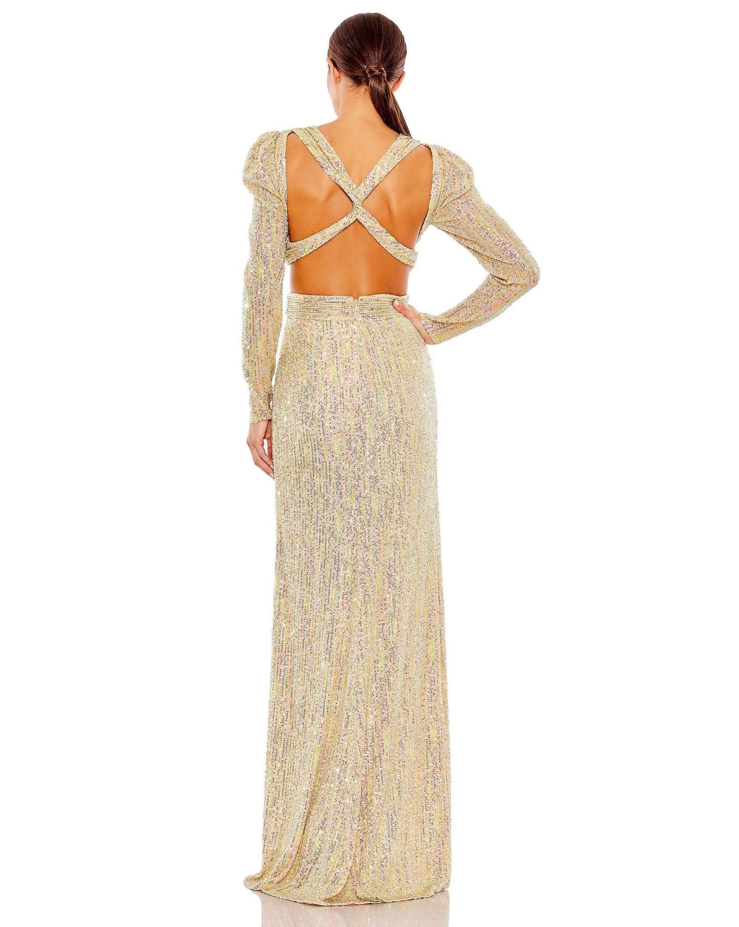 Mac Duggal Long Sleeve Formal Prom Gown 27050 - The Dress Outlet