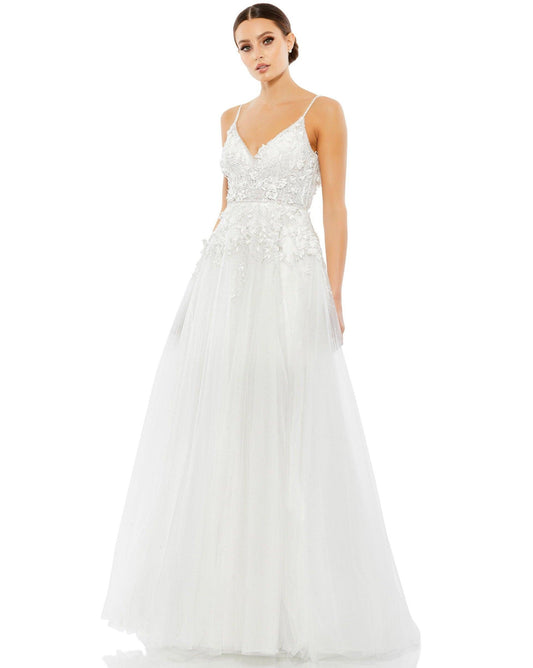 Mac Duggal Long Spaghetti Strap Ball Gown 11228 - The Dress Outlet