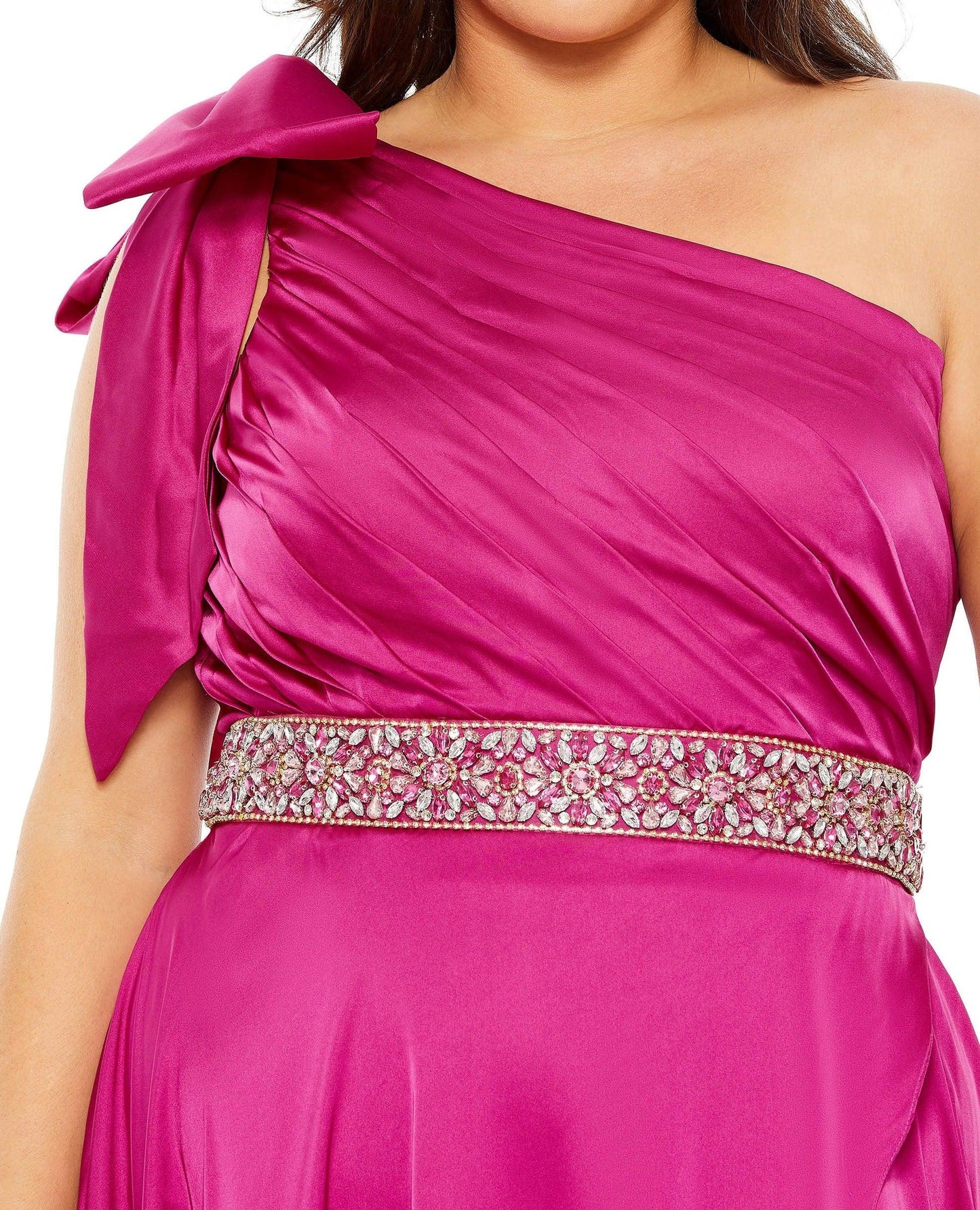 Mac Duggal One Shoulder A Line Formal Dress 49576 - The Dress Outlet