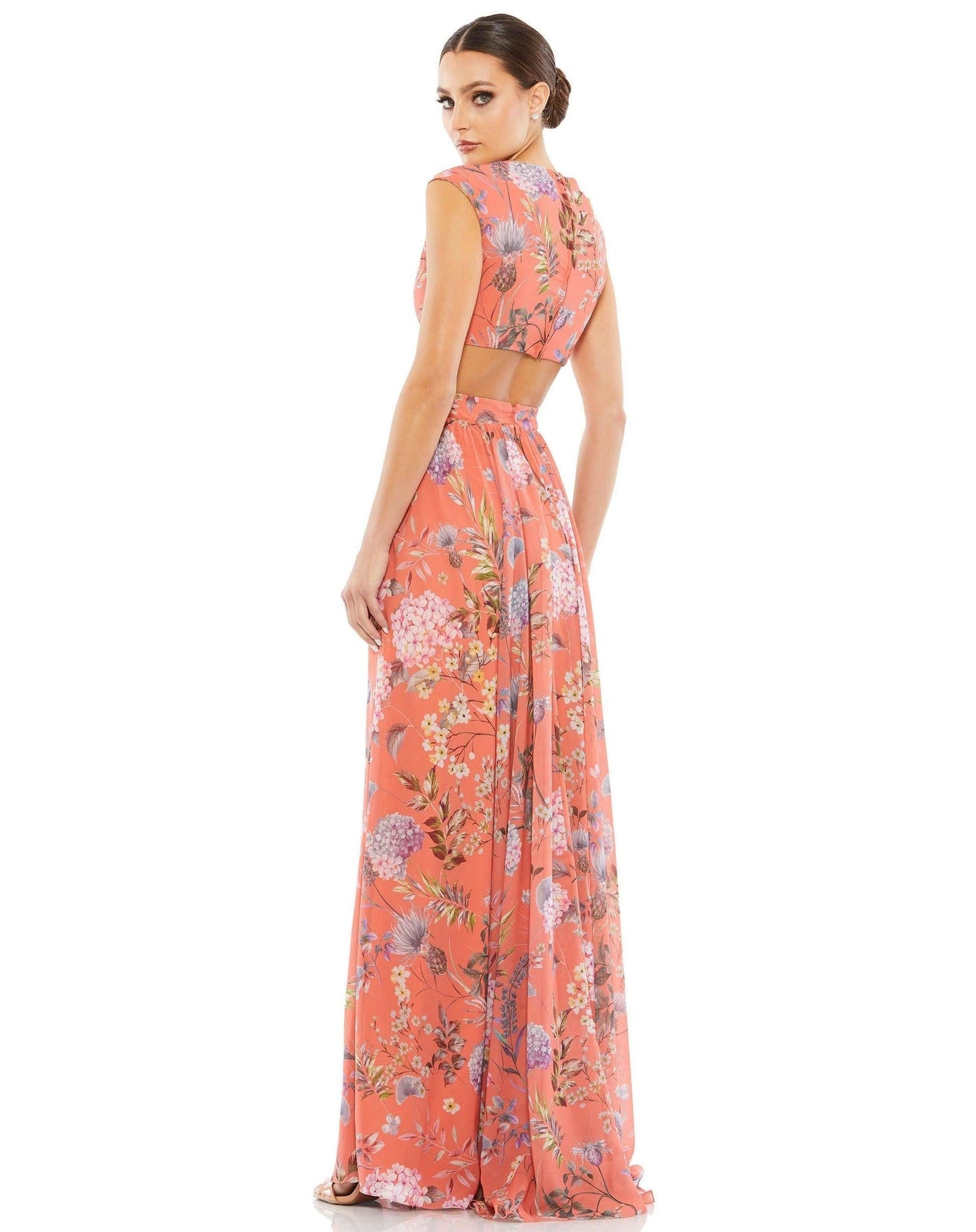 Mac Duggal Prom Long Formal Floral Print Dress 9154 - The Dress Outlet