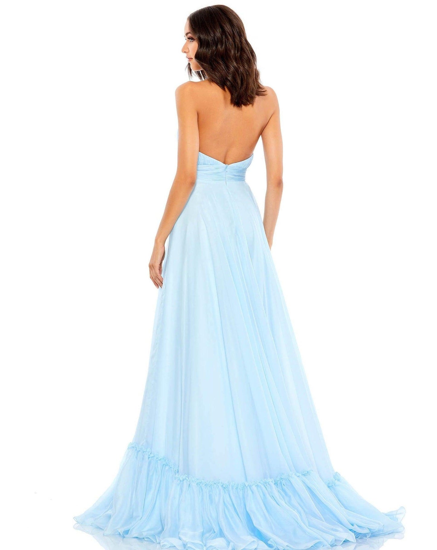 Mac Duggal Prom Long Halter Chiffon Dress 67816 - The Dress Outlet