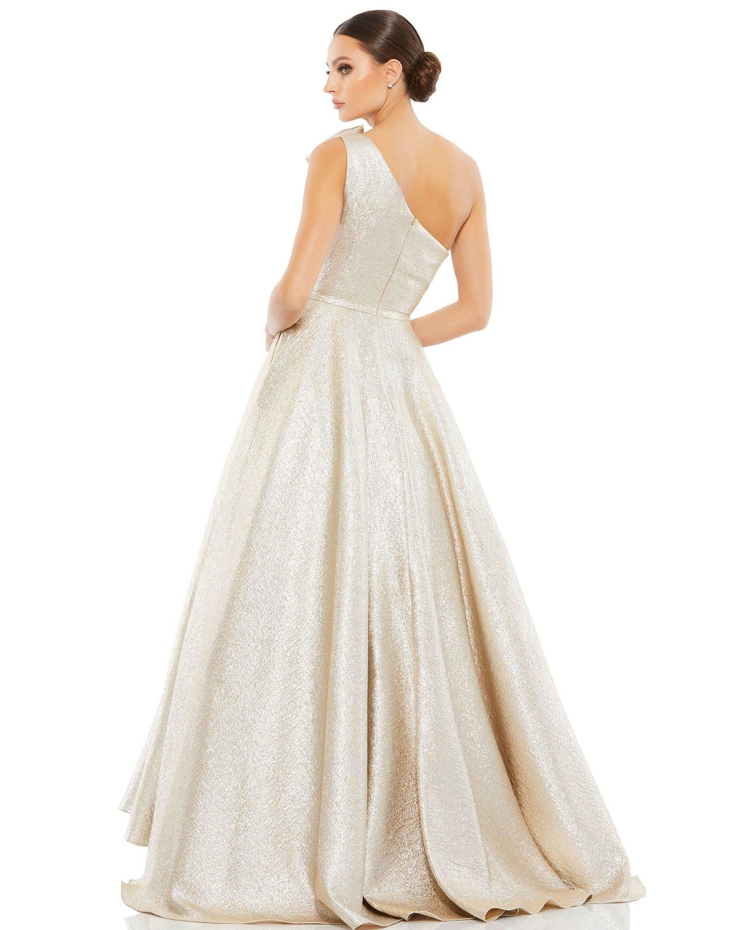 Mac Duggal Prom Long One Shoulder Ball Gown 67890 - The Dress Outlet