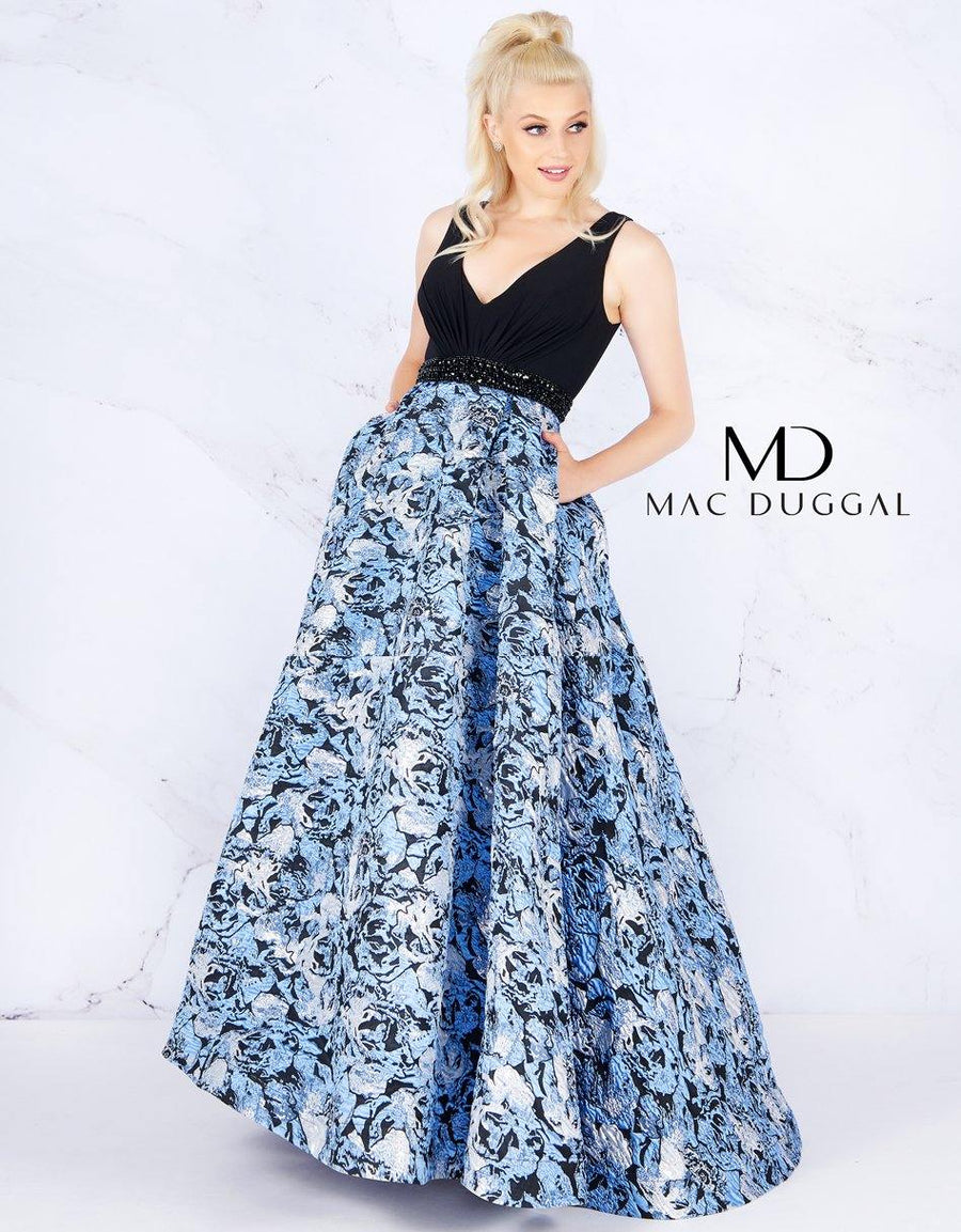 Mac Duggal Prom Long Printed Ball Gown 55226I - The Dress Outlet