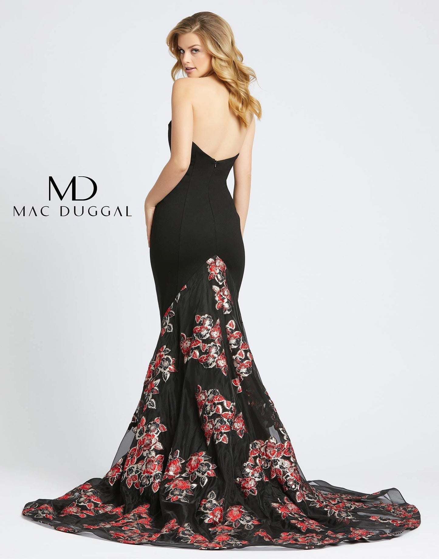 Mac Duggal Prom Long Strapless Fitted Dress 67673D - The Dress Outlet