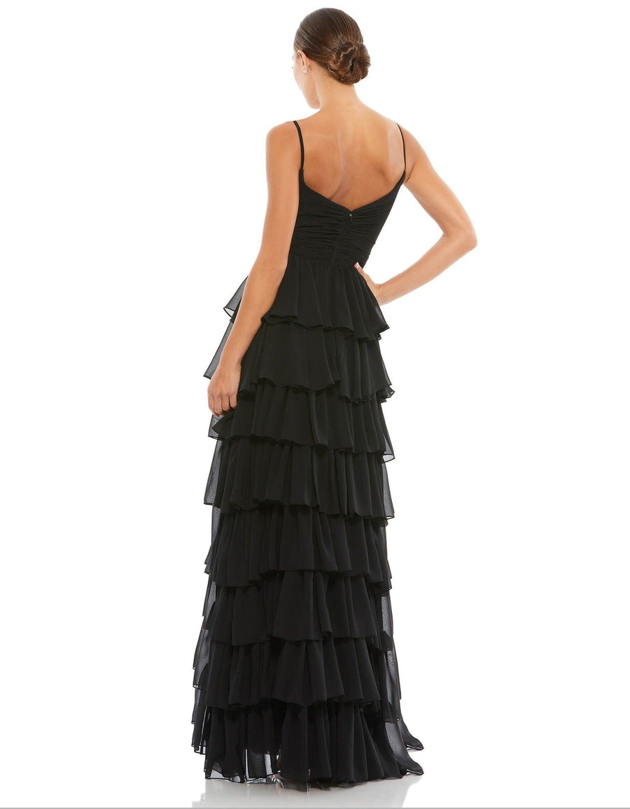 Mac Duggal Sexy Spaghetti Strap Tiered Dress 55416 - The Dress Outlet