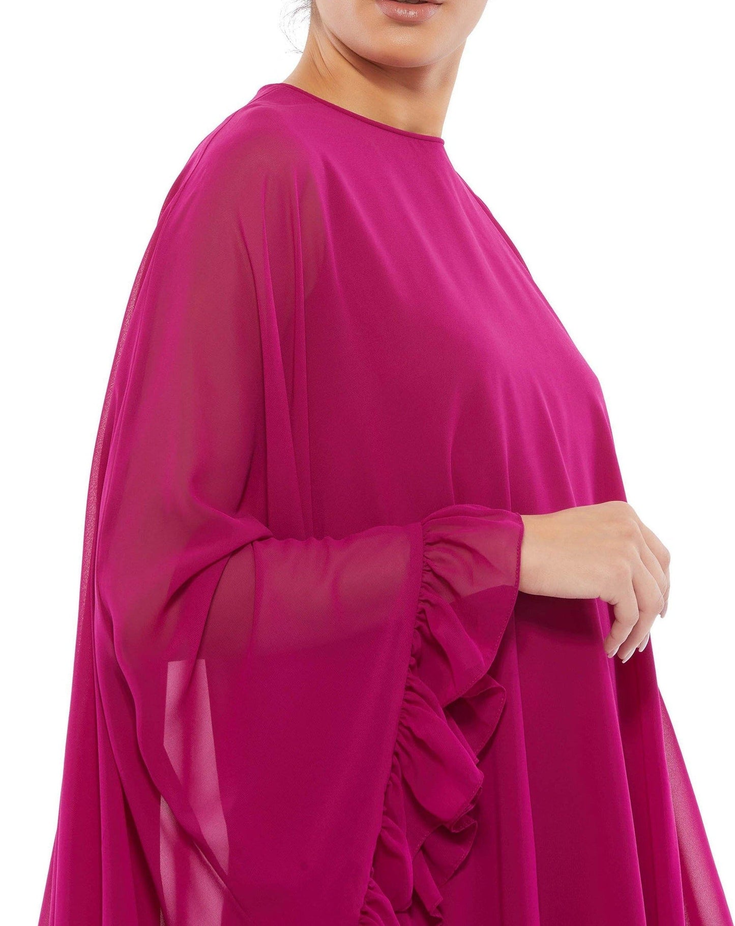 Mac Duggal Short Cape Sleeve Cocktail Dress 55407 - The Dress Outlet