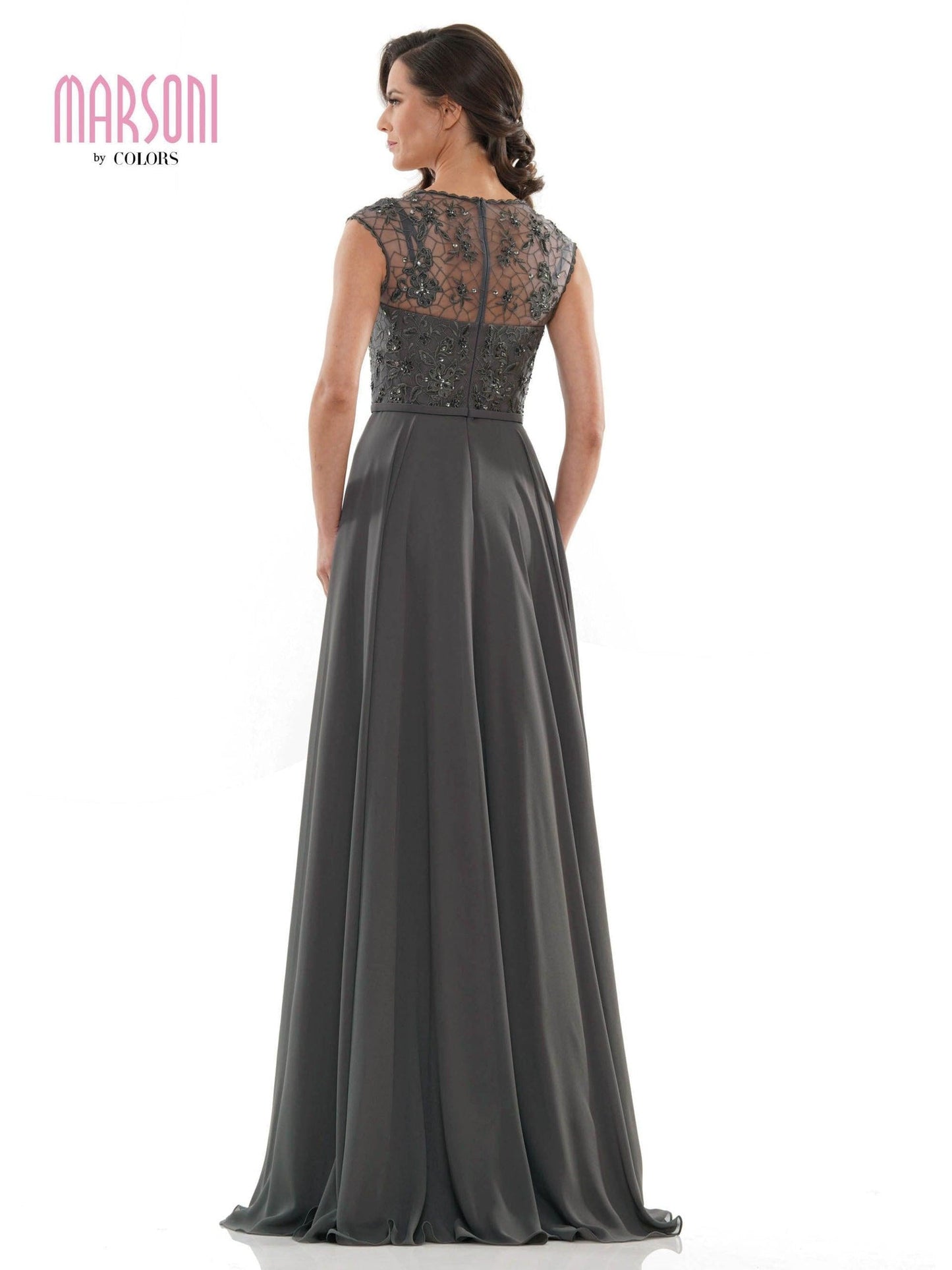 Marsoni Long Cap Sleeve Mother of the Bide Gown 219 - The Dress Outlet