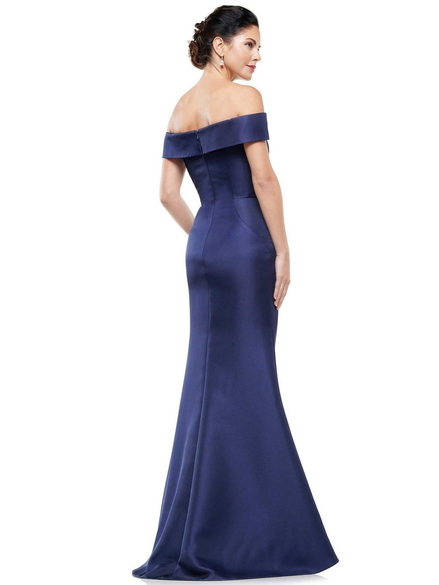 Marsoni Mother of the Bride Long Satin Dress 1003 - The Dress Outlet