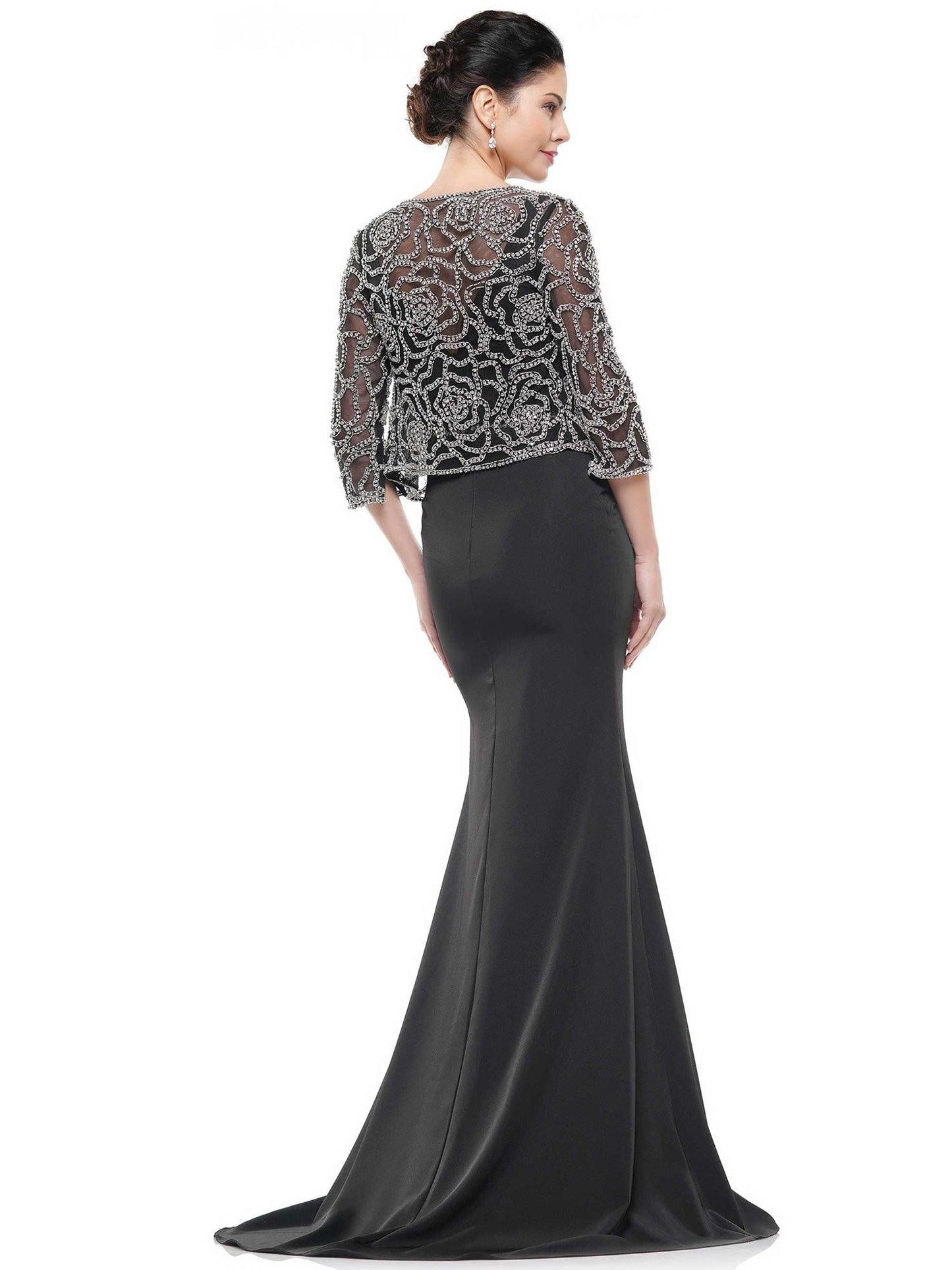 Marsoni Mother of the Bride Floral Long Dress 1001 - The Dress Outlet